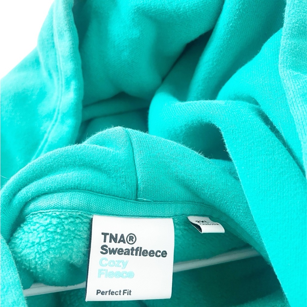 TNA Sweatfleece Hoodie in Bright Aqua